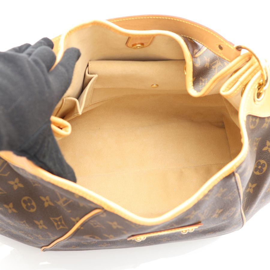 棕色 原花帆布 Galliera GM 肩背包【LOUIS VUITTON LV 路易威登】 M56381-2