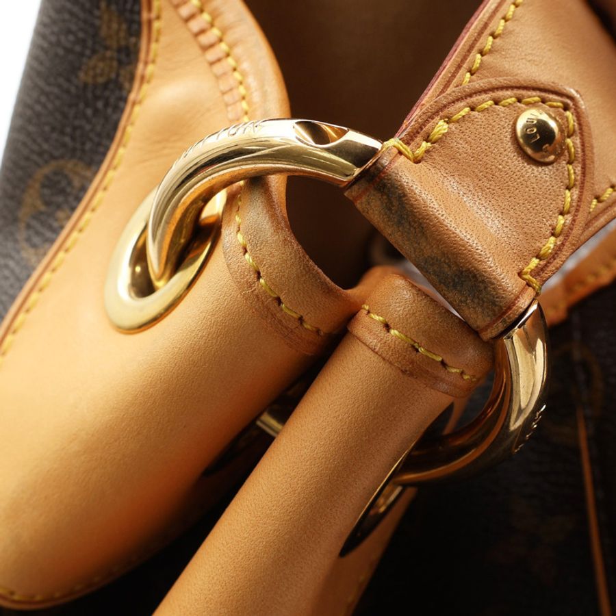 棕色 原花帆布 Galliera GM 肩背包【LOUIS VUITTON LV 路易威登】 M56381-11