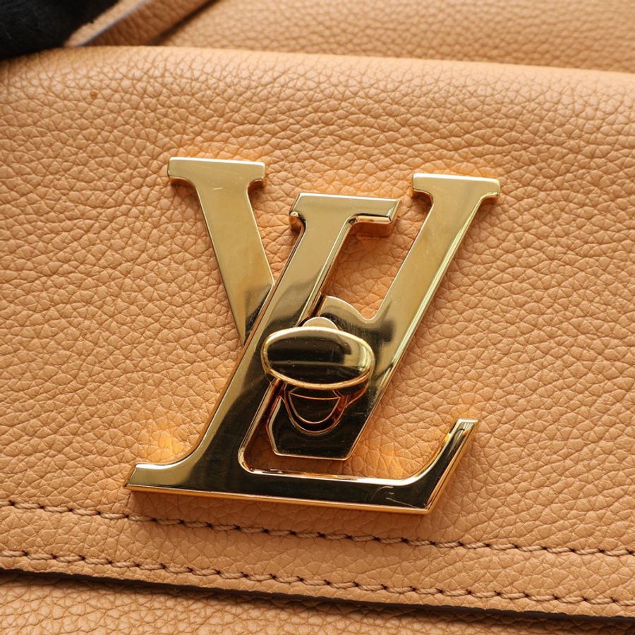 棕色 Taurillon牛皮 Lockme Bucket NV 肩背包【LOUIS VUITTON LV 路易威登】 M57689-4