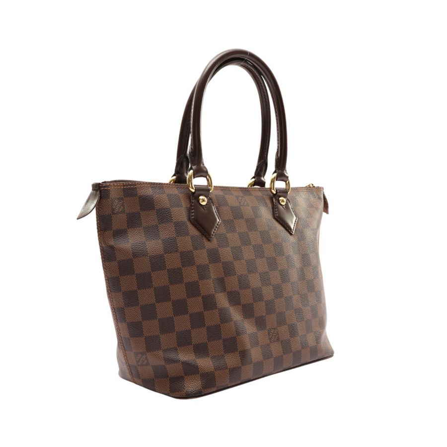 棕色 棋盤格帆布 Saleya PM 手提包【LOUIS VUITTON LV 路易威登】 N51183-1