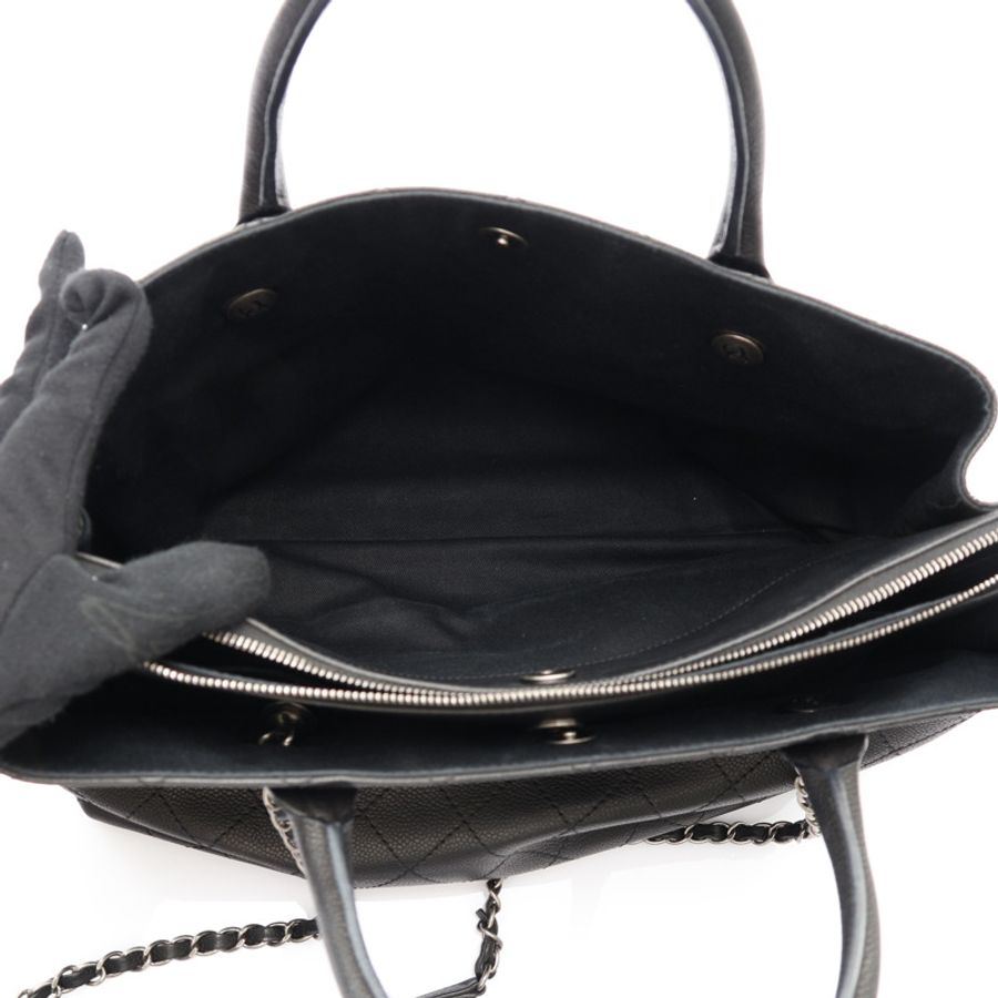 黑色 菱格紋牛皮 Urban Shopping Tote 肩背包【CHANEL 香奈兒】 A94849-4