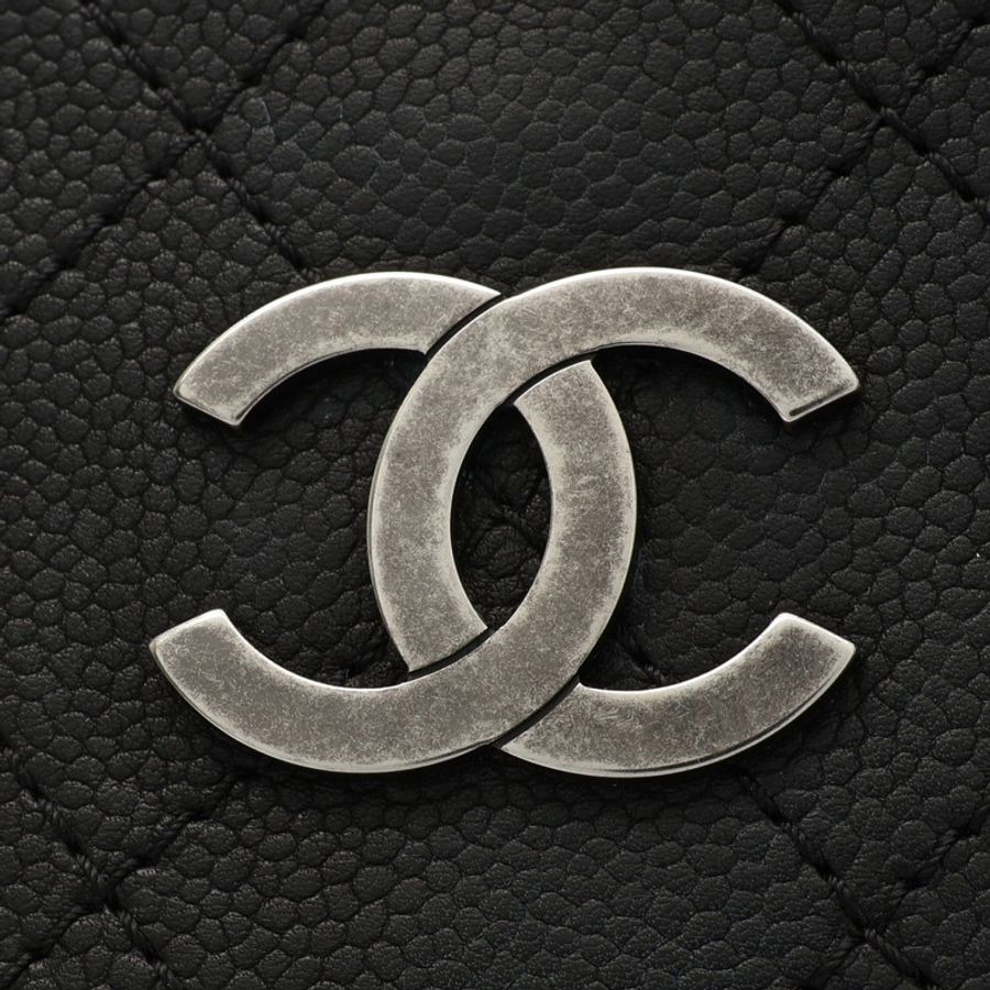 黑色 菱格紋牛皮 Urban Shopping Tote 肩背包【CHANEL 香奈兒】 A94849-7