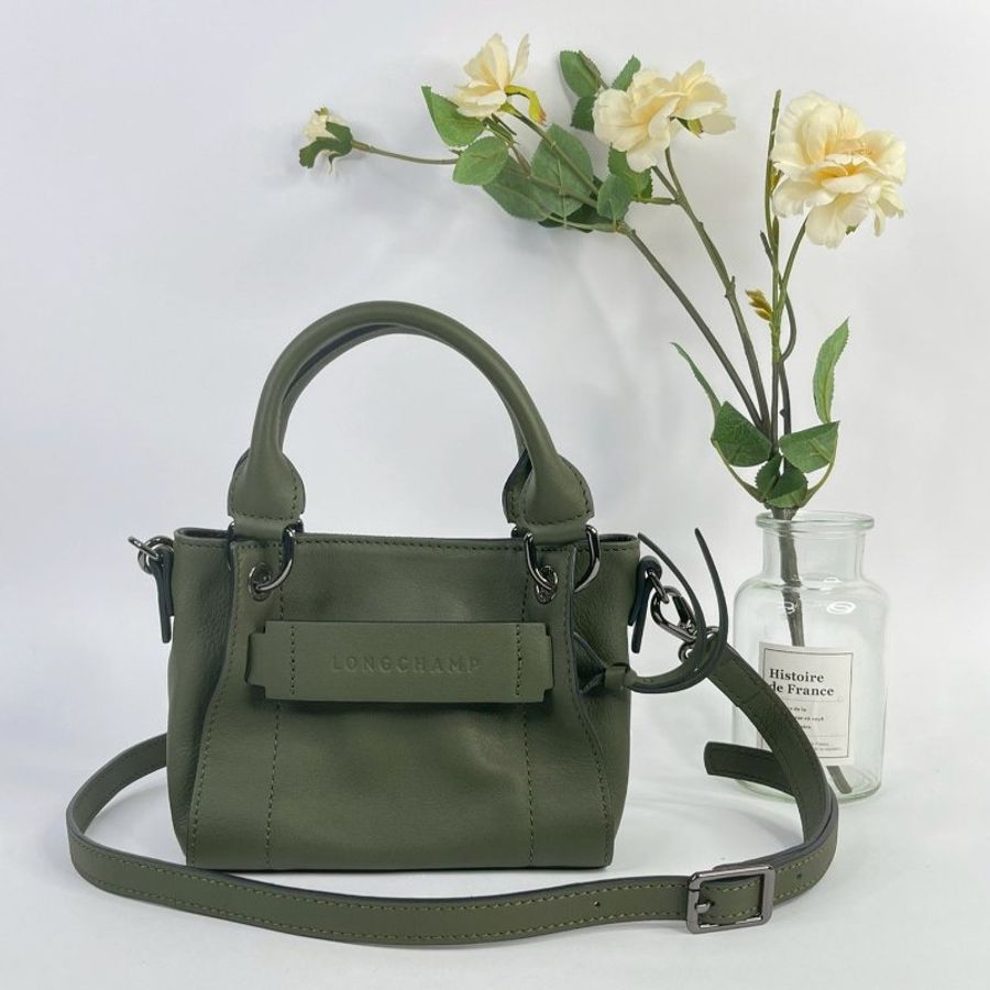 LONGCHAMP 3D手提包 XS 墨綠色-0
