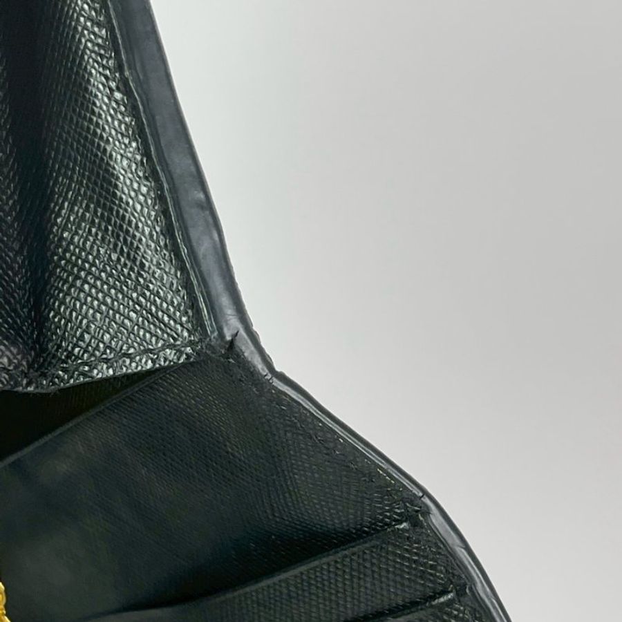PRADA 浮雕LOGO 防刮信封長夾 黑色-13