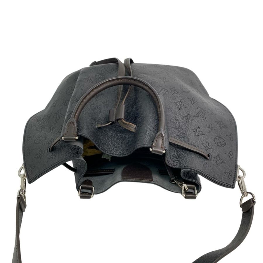 △ LOUIS VUITTON 路易·威登 Black Calfskin Monogram Mahina Girolata 2 way bag 黑色小牛皮經典老花兩用袋 M54402-267009840-17
