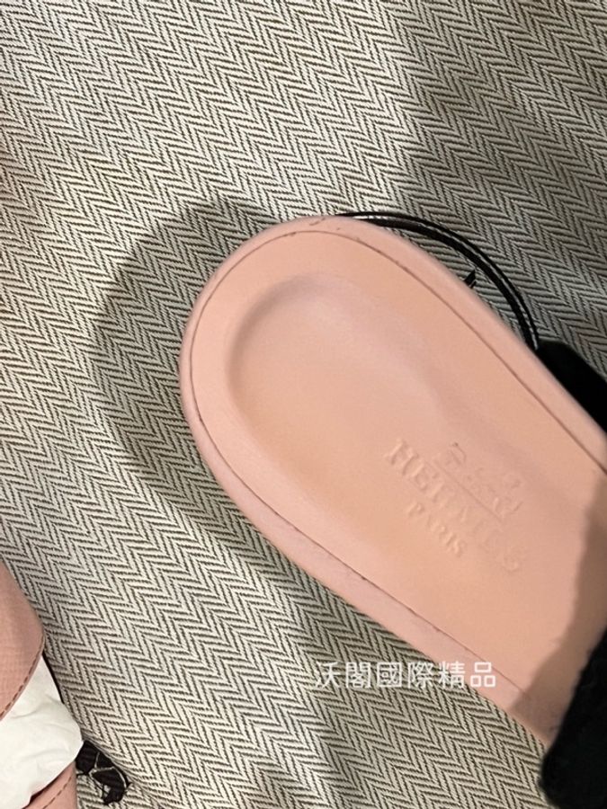 愛馬仕 Oasis 櫻花粉色涼鞋38.5-12