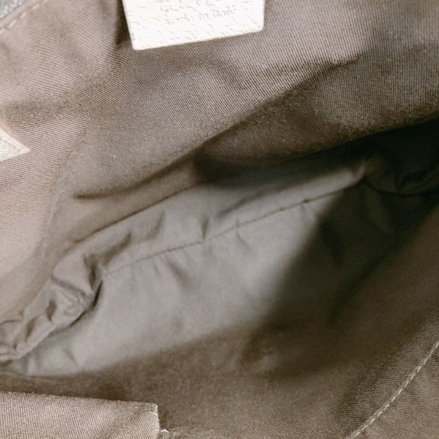 MS0745 Gucci 古馳 斜背包 經典老花紋 帆布包 米白色 銀扣 Shoulder Bag GG Canvas 30CM Beige x PHW-24