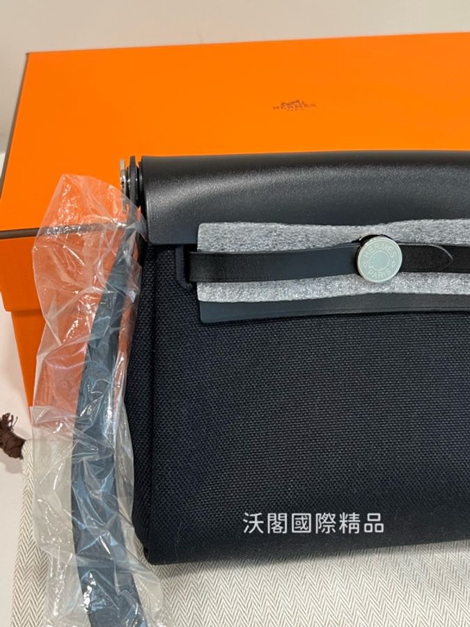 愛馬仕黑色Herbag Zip20-3