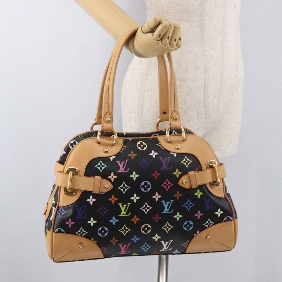【日本直送】路易威登 Monogram Multicolor Claudia 手提包 黑色 M40194 正品 186255SAV-22
