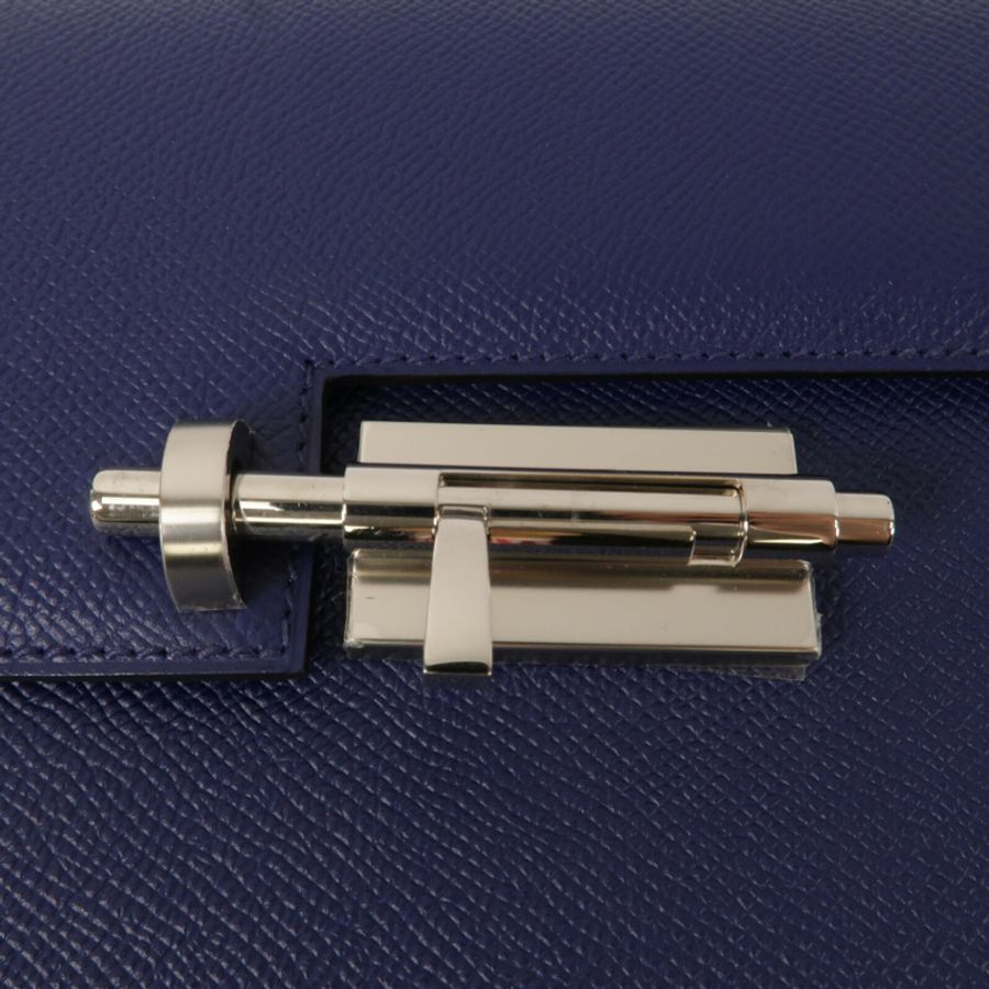 HERMES Epsom皮革Verrou 23肩背袋Bleu Saphir-6