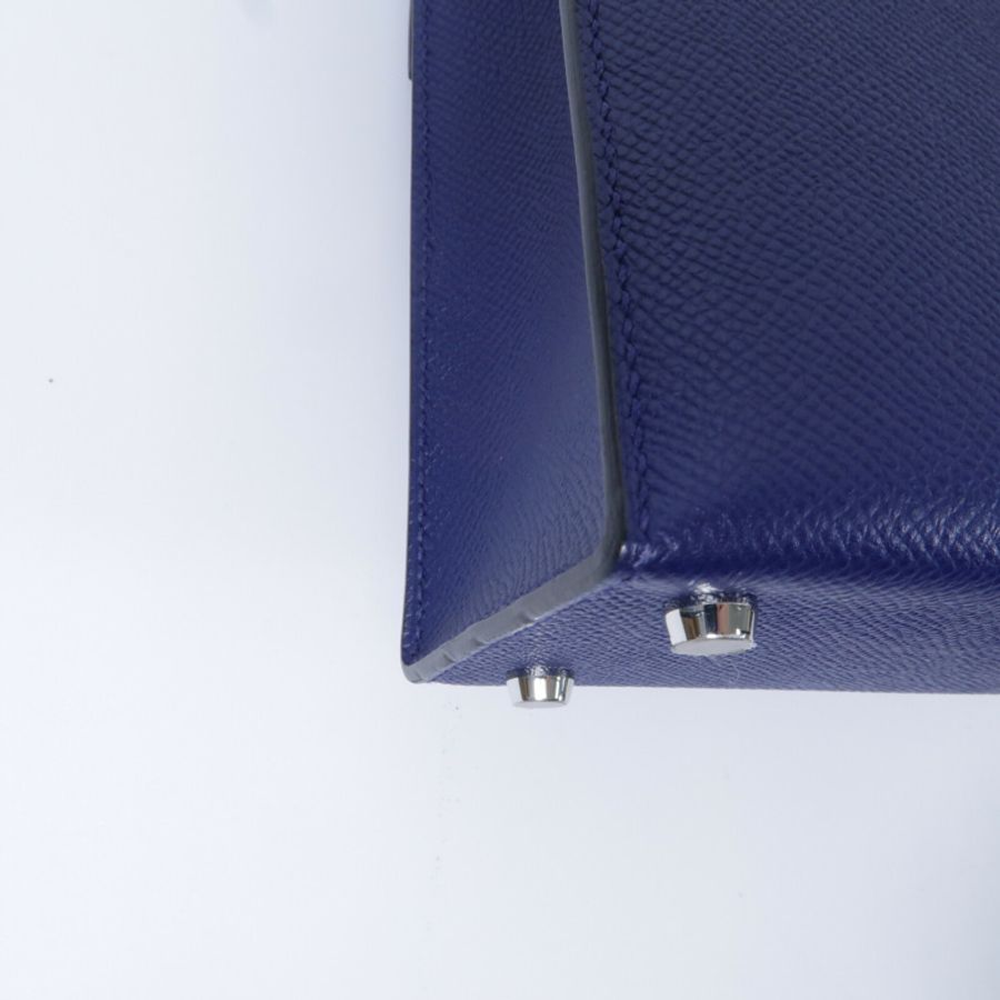 HERMES Epsom皮革Verrou 23肩背袋Bleu Saphir-12