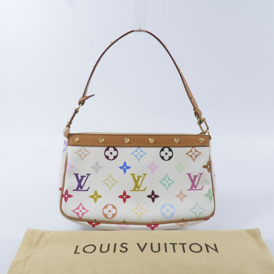 LOUIS VUITTON Monogram Multicolor Pochette Accessoires肩背袋-9