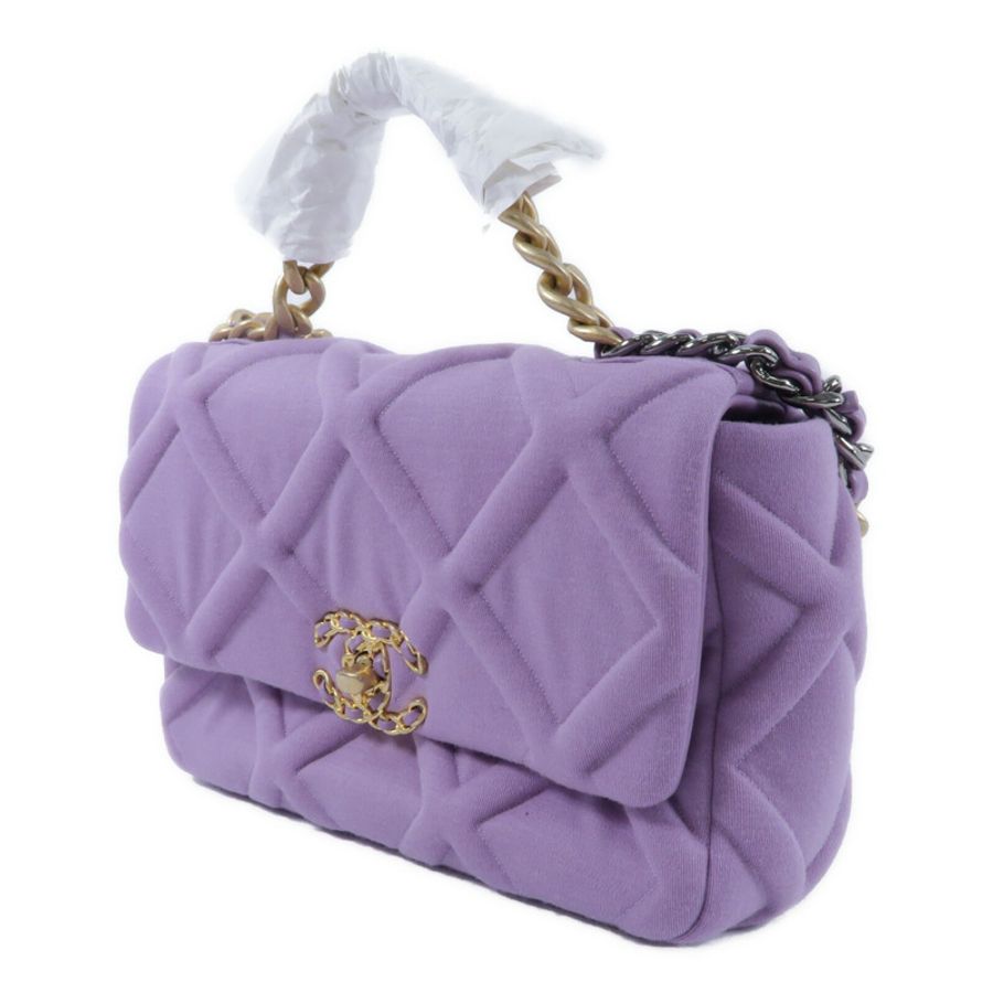 CHANEL Jersey Chanel 19 Small手挽肩背兩用袋-2