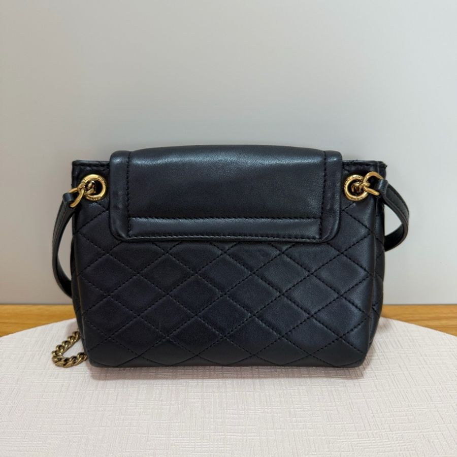 YSL聖羅蘭/Saint laurent NOLITA系列mini黑金羊皮單肩包斜挎包-3