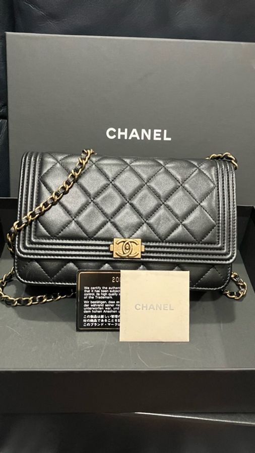 Chanel Boy WOC 金鏈金扣-0