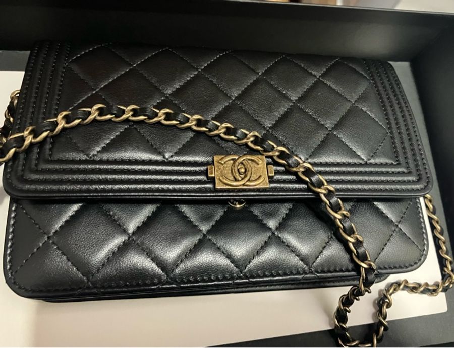 Chanel Boy WOC 金鏈金扣-6