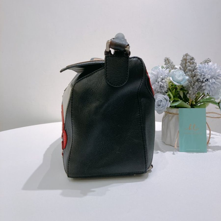 TW4896 Loewe 羅威中號10周年砌圖肩帶包包 Medium Puzzle 10 Re-Edition Mackintosh Top-Handle Bag Black/Red/Green/Brwon-2
