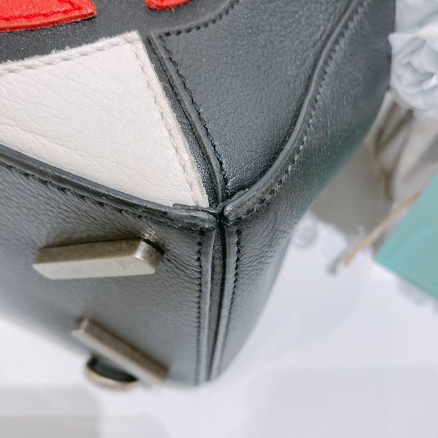 TW4896 Loewe 羅威中號10周年砌圖肩帶包包 Medium Puzzle 10 Re-Edition Mackintosh Top-Handle Bag Black/Red/Green/Brwon-6
