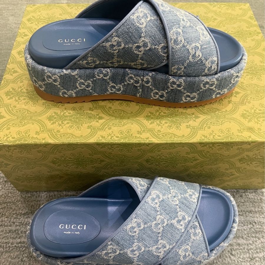 Gucci 增高涼拖36.5碼,閒置未使用-1
