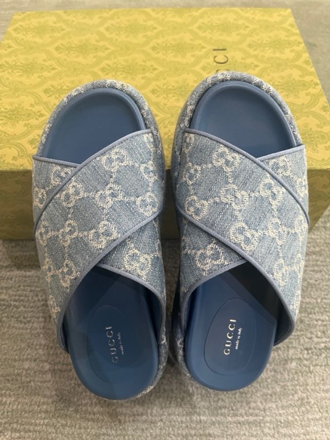 Gucci 增高涼拖36.5碼,閒置未使用-2