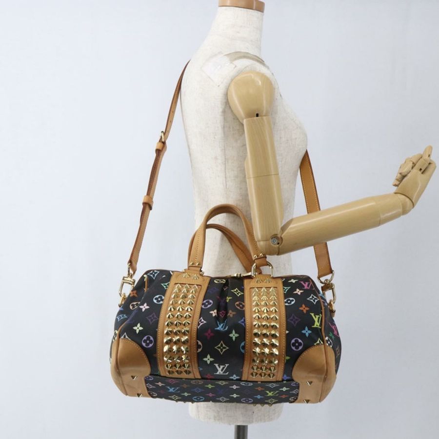 【日本直送】路易威登 Monogram Multicolor Courtney MM 兩用包 黑色 M45642 正品 163673SAV-23