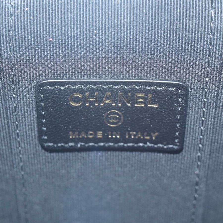 【日本直送】香奈兒 (CHANEL) Matelasse Chain Vanity Bag Tweed Multicolor Gold CC Auth BSZ708SM-19