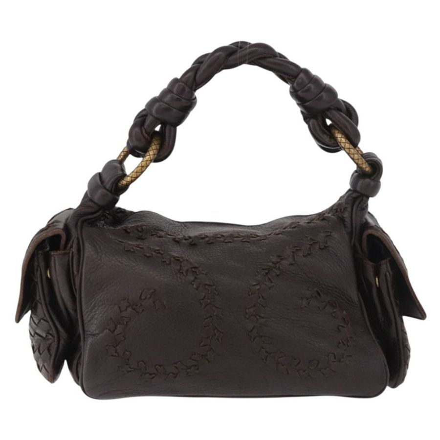 【日本直送】BOTTEGA VENETA 手提包 皮革 棕色 金色 正品 187509V-1