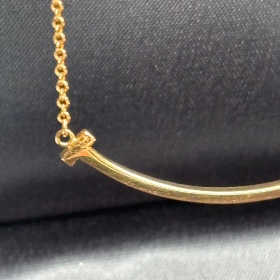 ::Tiffany & Co.:: Tiffany T:Smile 鏈墜 18K金 小號 微笑項鍊-11