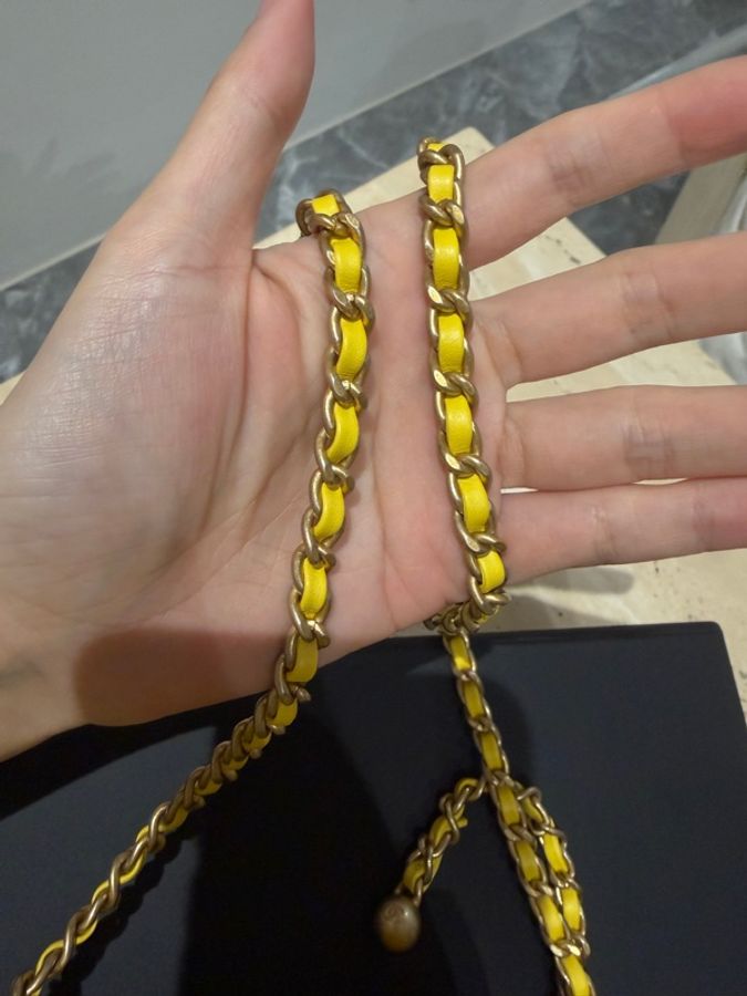 Chanel 羊皮金球方胖子17晶片款-9