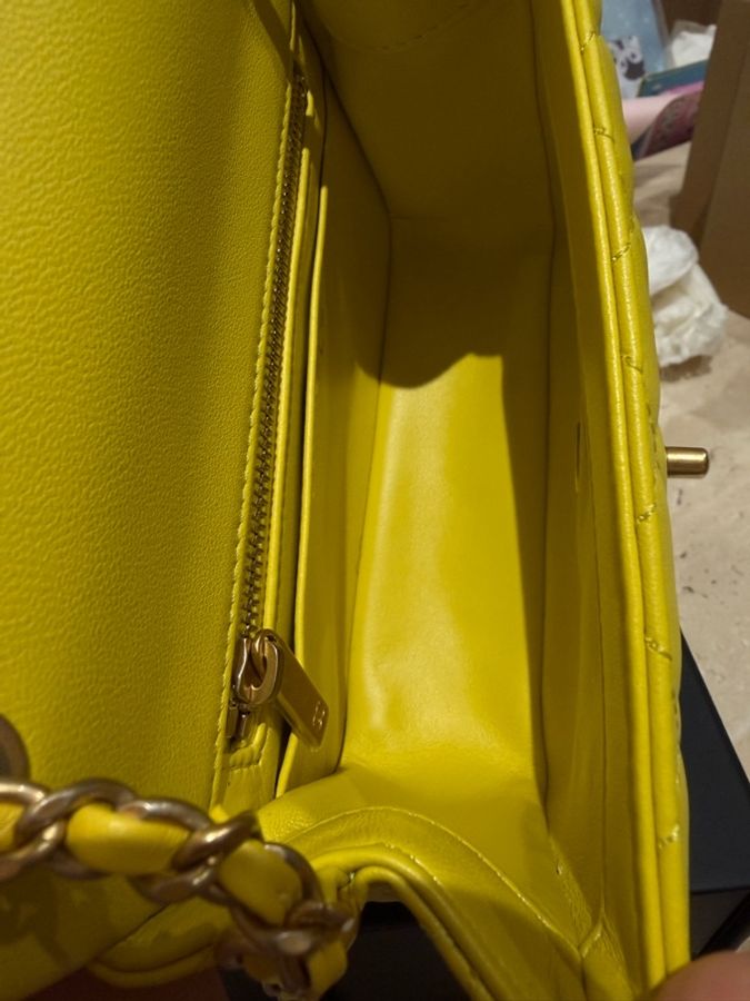Chanel 羊皮金球方胖子17晶片款-16