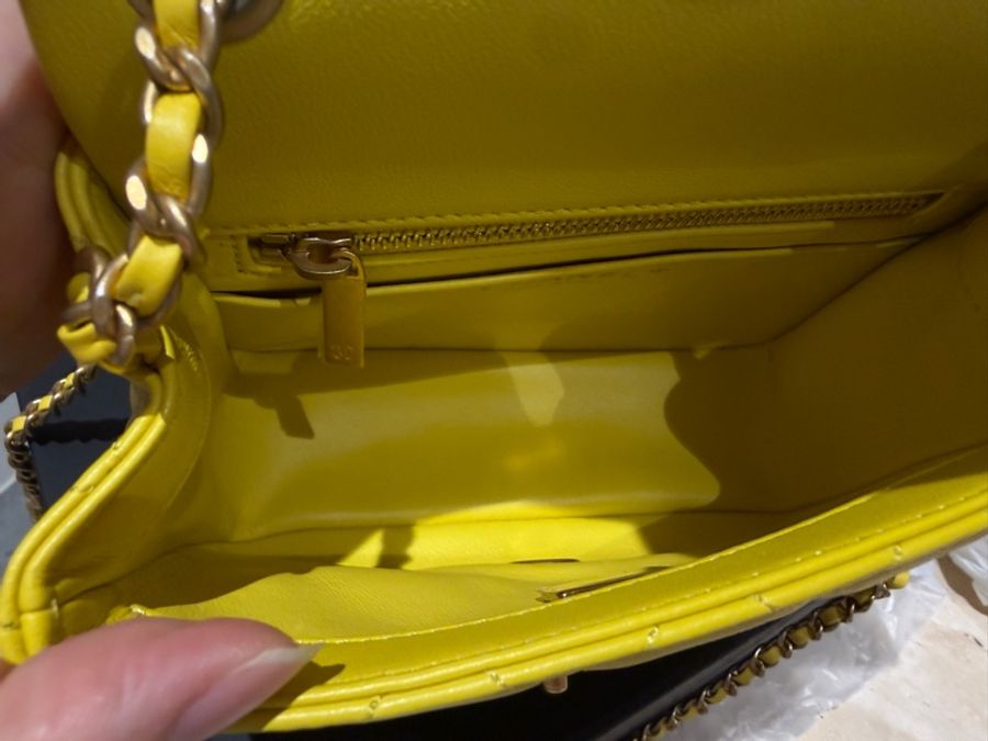 Chanel 羊皮金球方胖子17晶片款-17