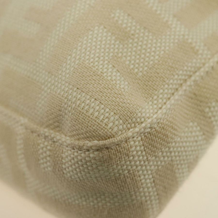 【日本直送】FENDI Zucca帆布Mamma Baguette單肩包 象牙銀色 正品 185596V-19