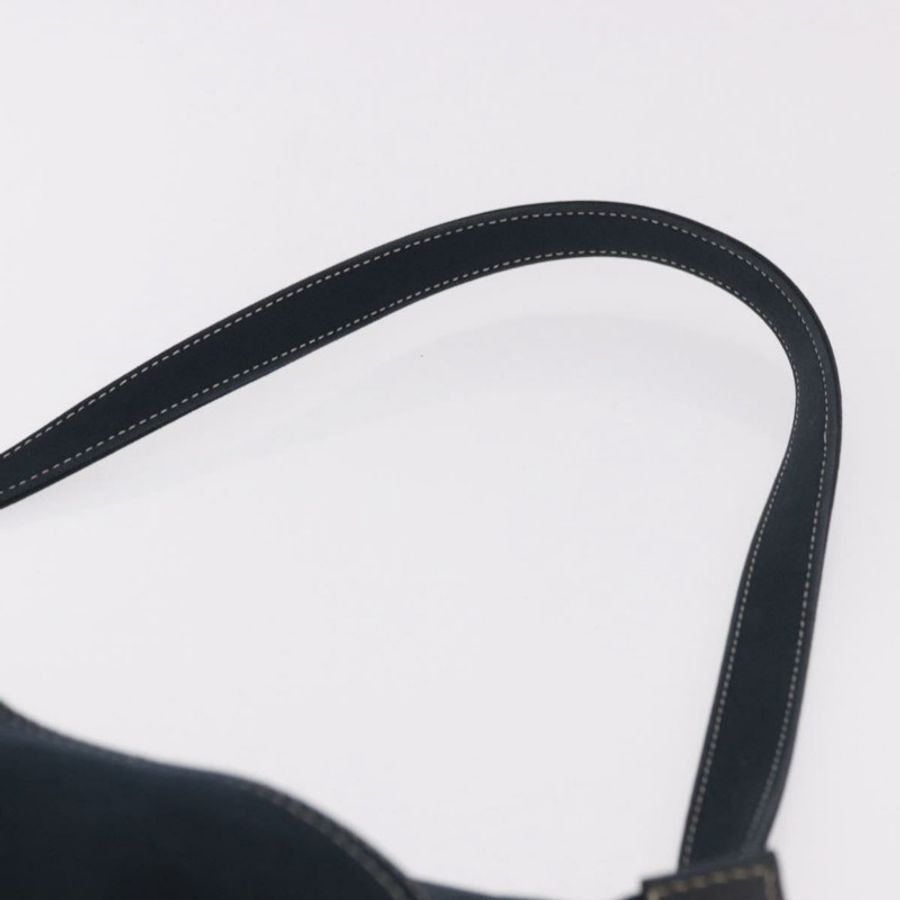 【日本直送】FENDI Mamma Baguette 肩背包 帆布 海軍藍 銀色 正品 186897V-7