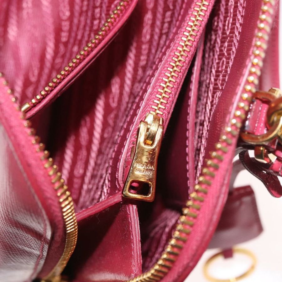 【日本直送】PRADA 手提包 Saffiano 皮革 2way 粉金色配色 Auth 186860V-31