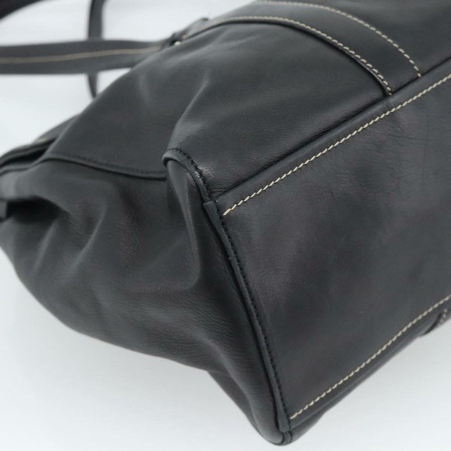 【日本直送】PRADA 托特包 皮革 黑色 銀色 正品 187659V-16