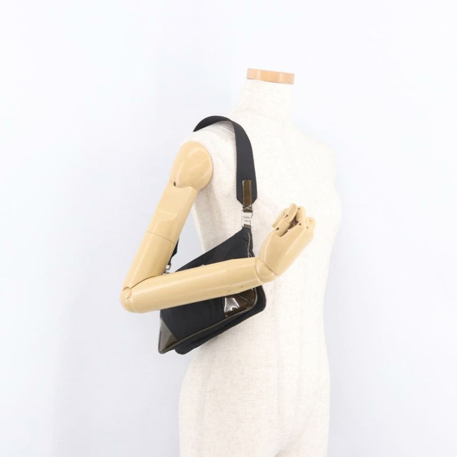 【日本直送】PRADA 單肩包 尼龍 銀黑色 正品 187204A-22