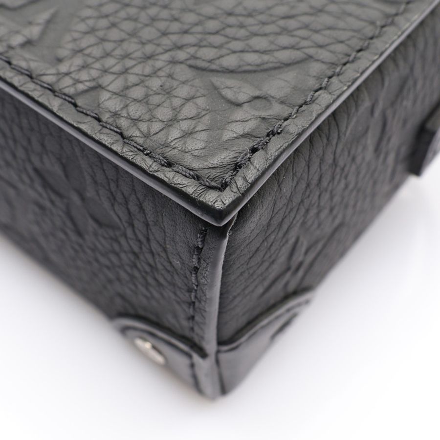 黑色 原花牛皮壓紋 Steamer Wearable Wallet 隨身錢包 肩背包【LOUIS VUITTON LV 路易威登】 M81746-8