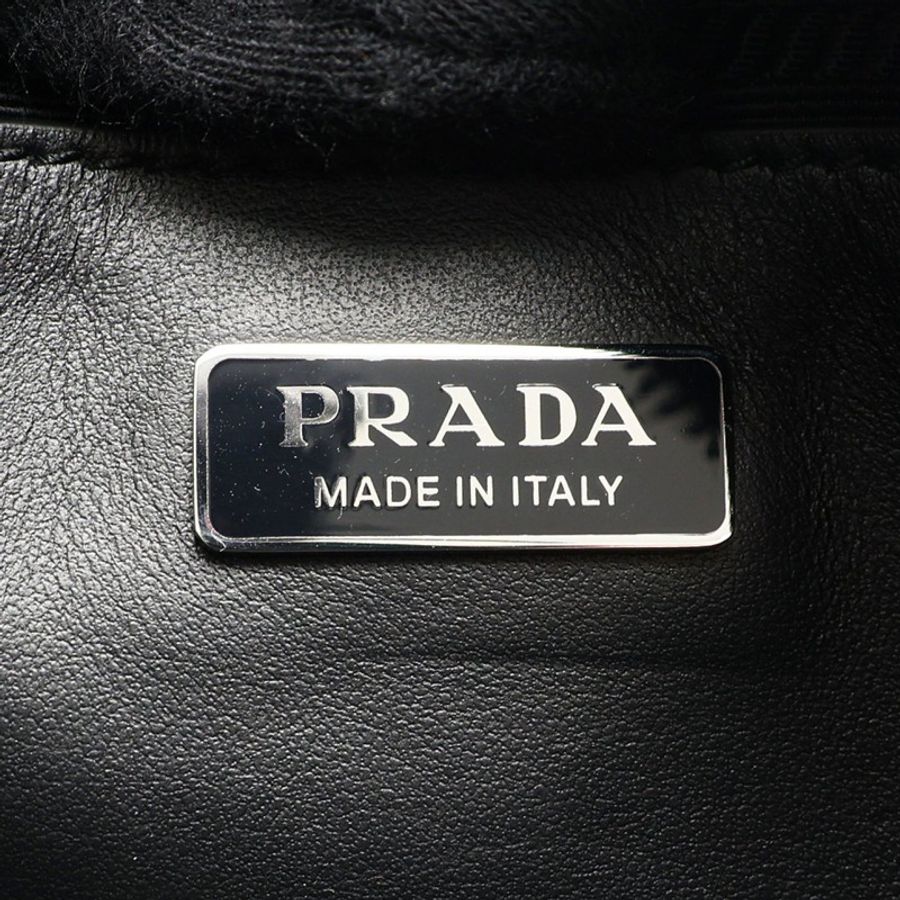 黑色 尼龍 牛皮 Re-Nylon 肩背包【PRADA普拉達】 2VH172 2DMH F0002-6