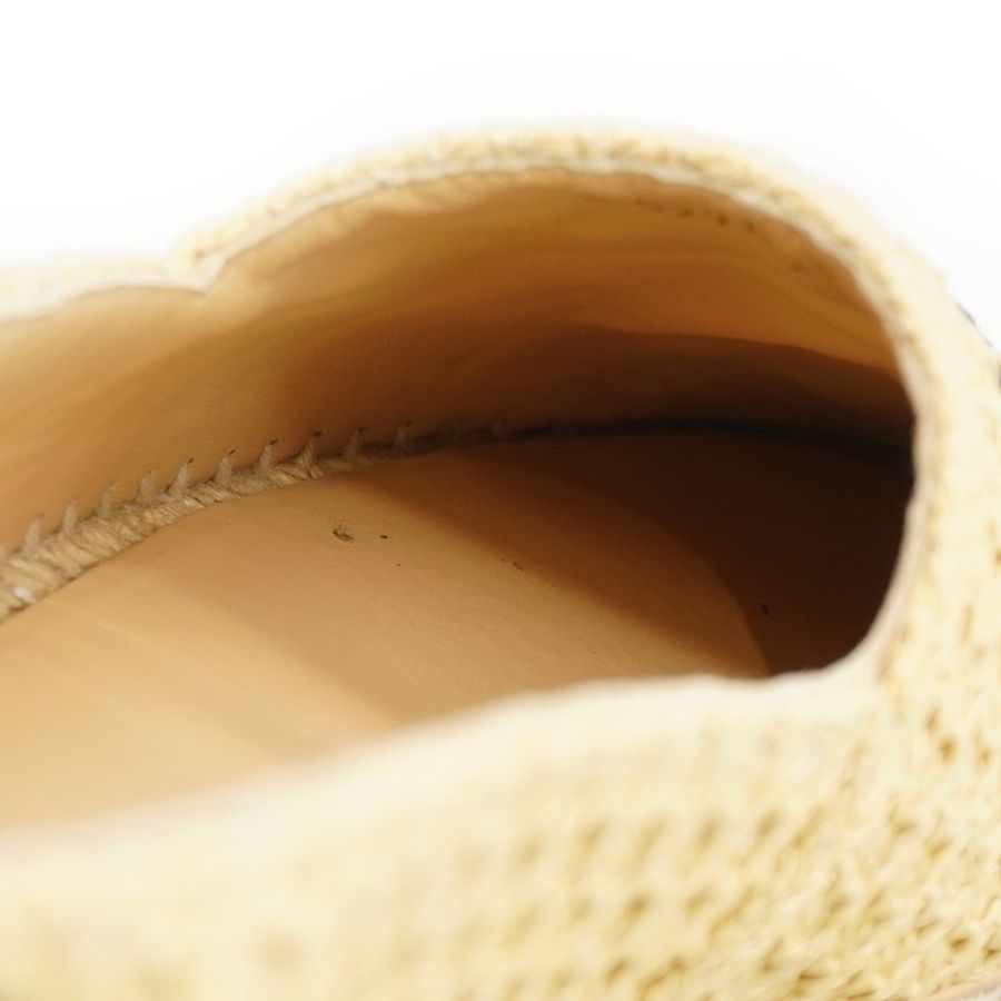 Chanel 展示品 Espadrilles 大雙C logo平底草編鞋#39(米色)-5