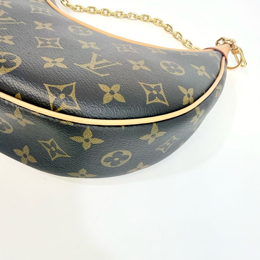 Lv 原花金釦Loop彎月腋下包-14