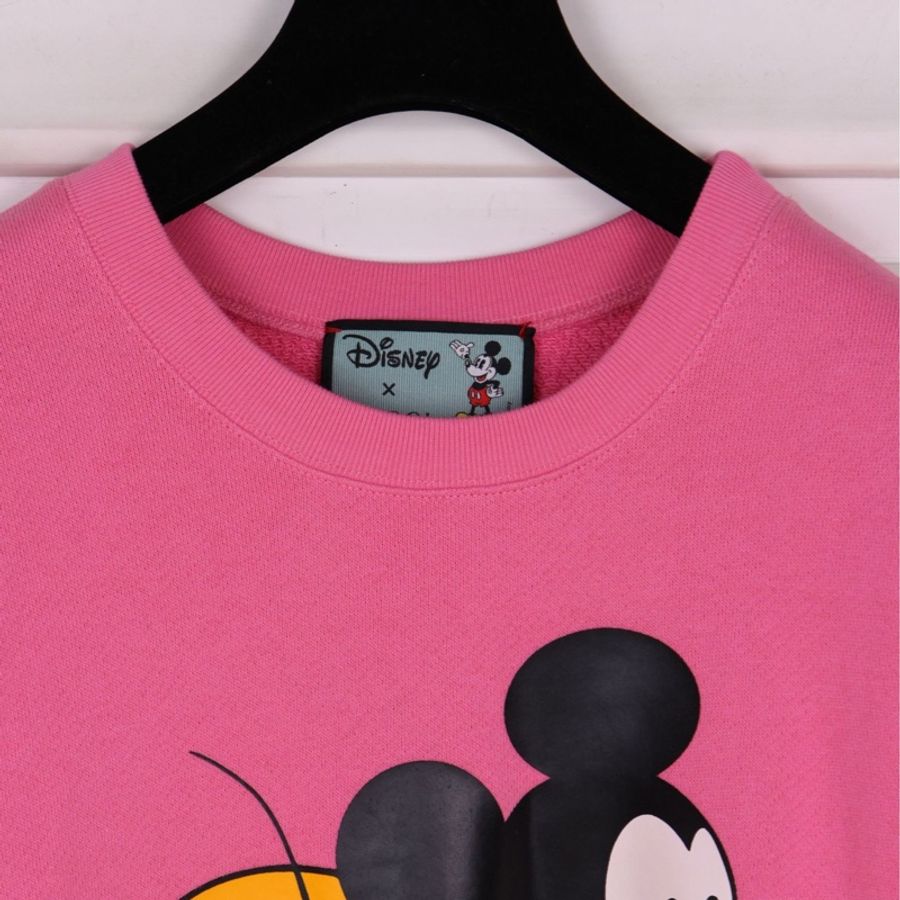 Gucci x Disney联名火龙果色米老鼠图案卫衣上衣外套-10
