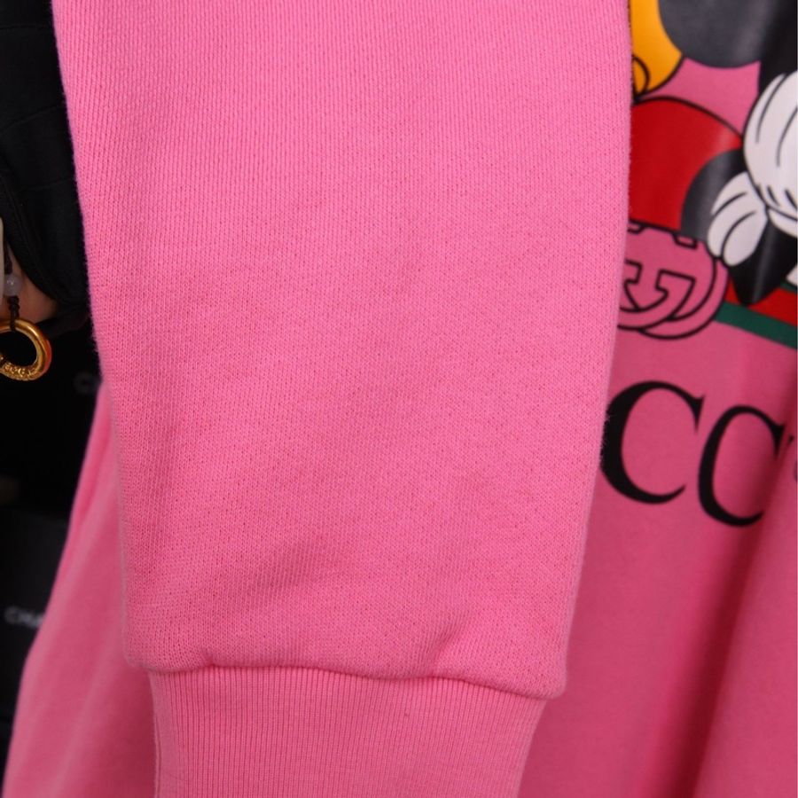 Gucci x Disney联名火龙果色米老鼠图案卫衣上衣外套-32