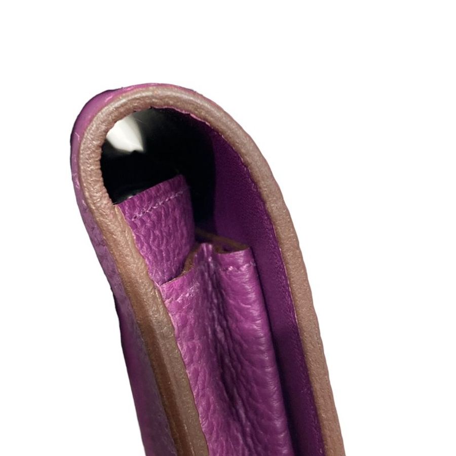 HERMES 愛馬仕 DOGON 紫色 牛皮 銀釦-10