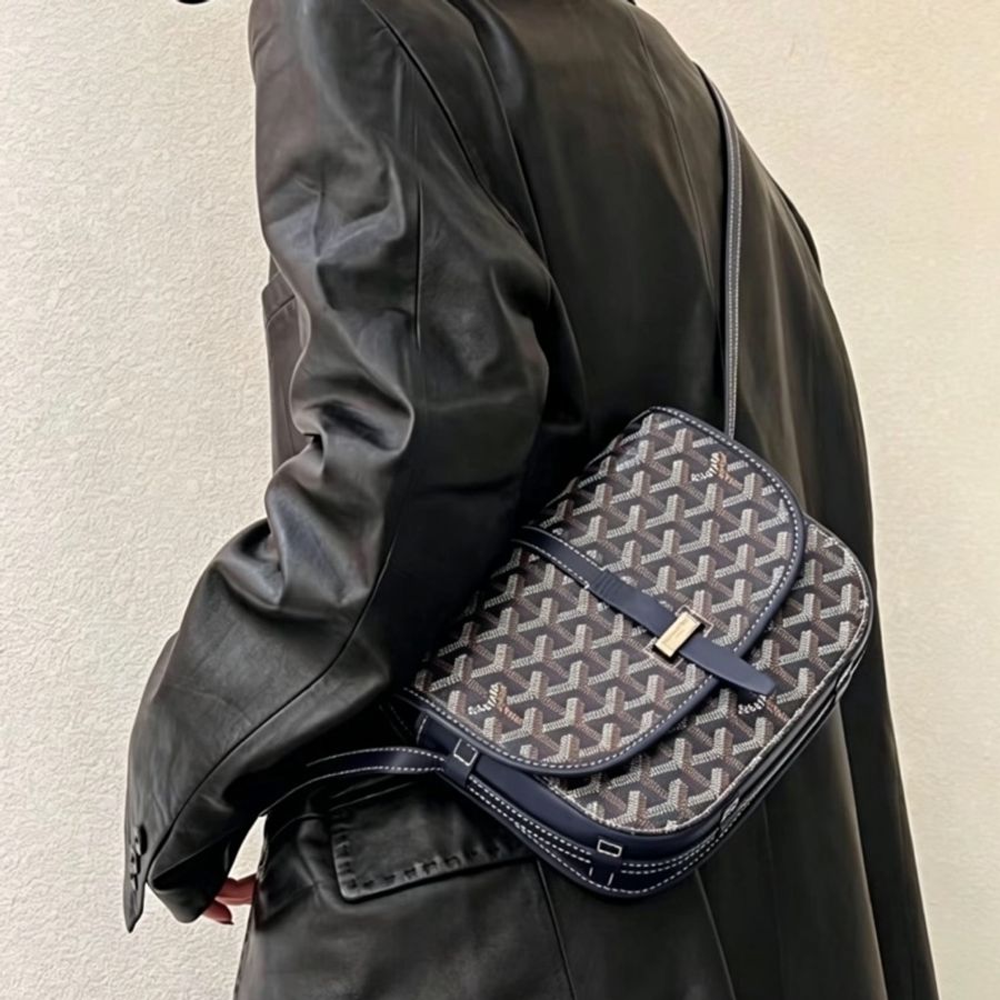 Goyard戈雅Belvédère 郵差包藍色 全新全配💃🏻🕺🏻-0