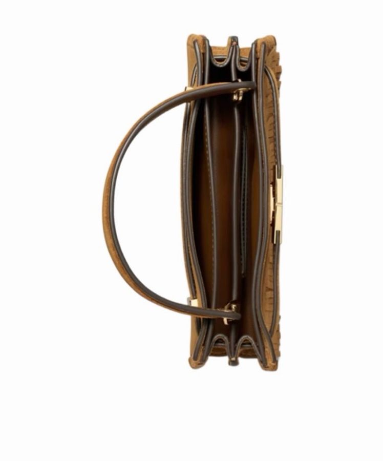 Tory Burch 女士 迷你 LEE RADZIWILL 麂皮流蘇單肩包均碼碼24cm*6cm*13cm-5