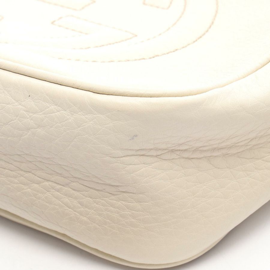 GUCCI Soho Disco Interlocking G 肩挎包 308364 皮革 米色 二手-5