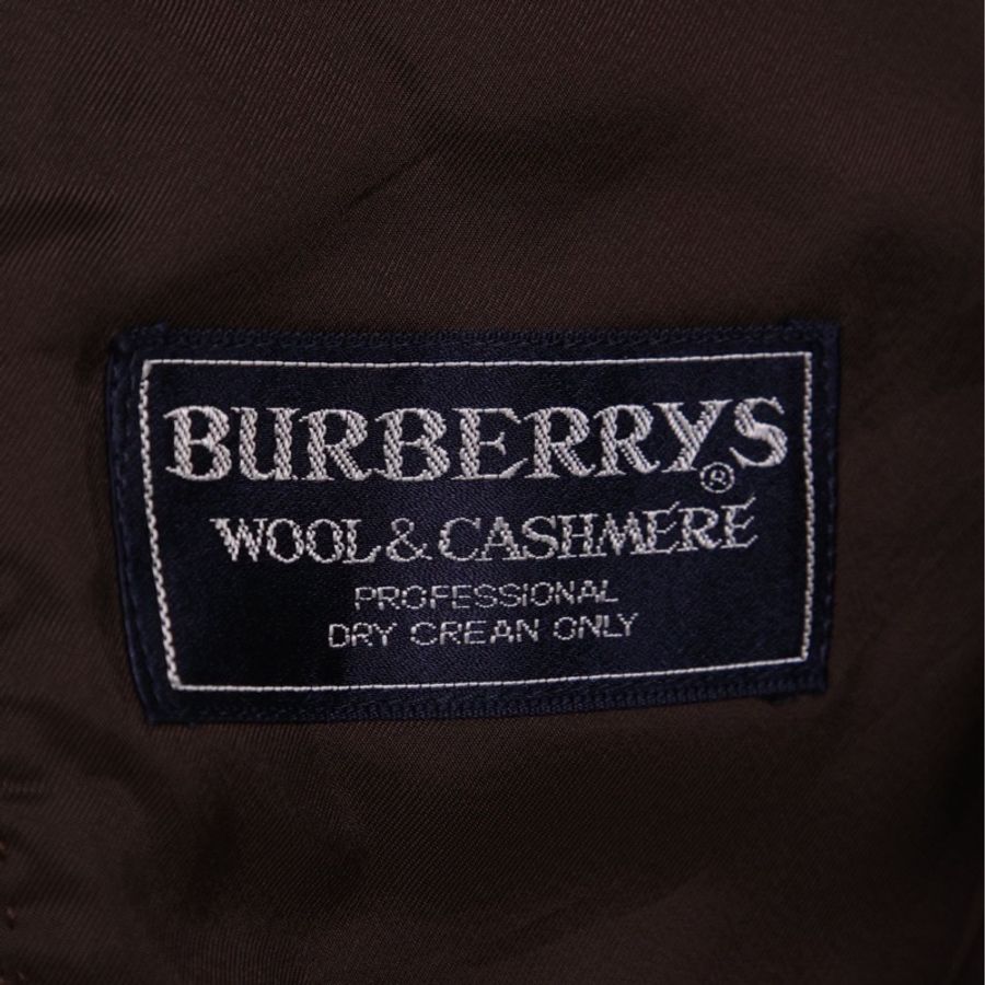 Burberry 棕色格纹羊毛两口袋上衣外套-12