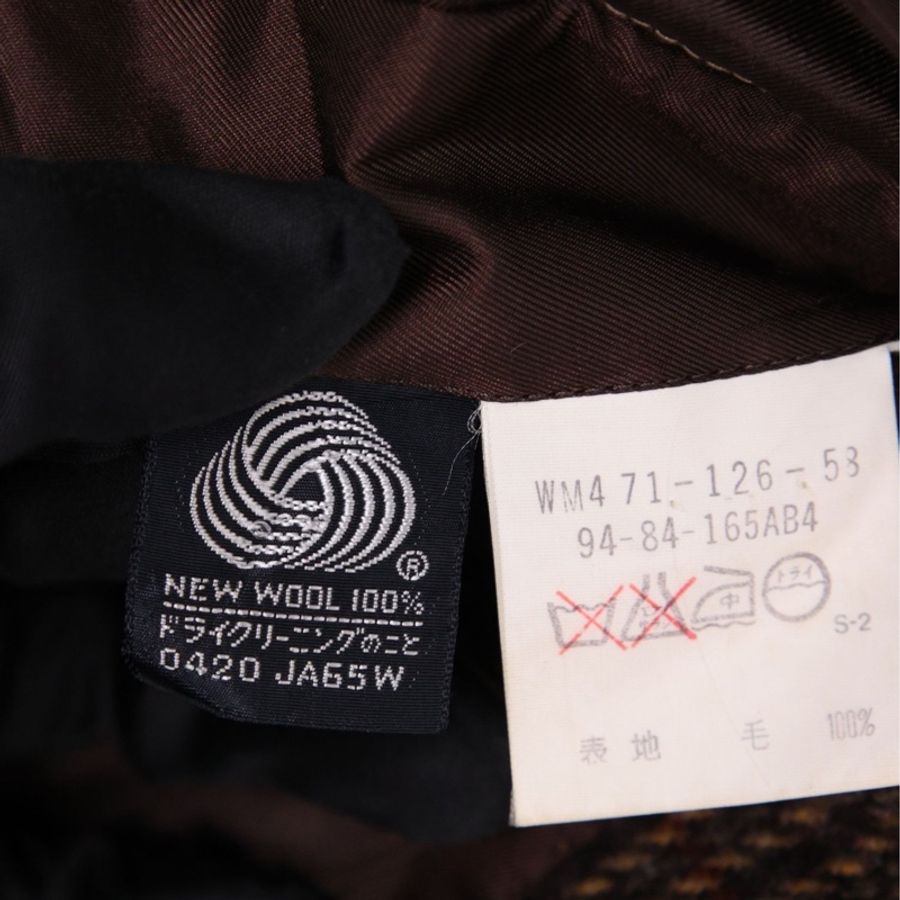 Burberry 棕色格纹羊毛两口袋上衣外套-14