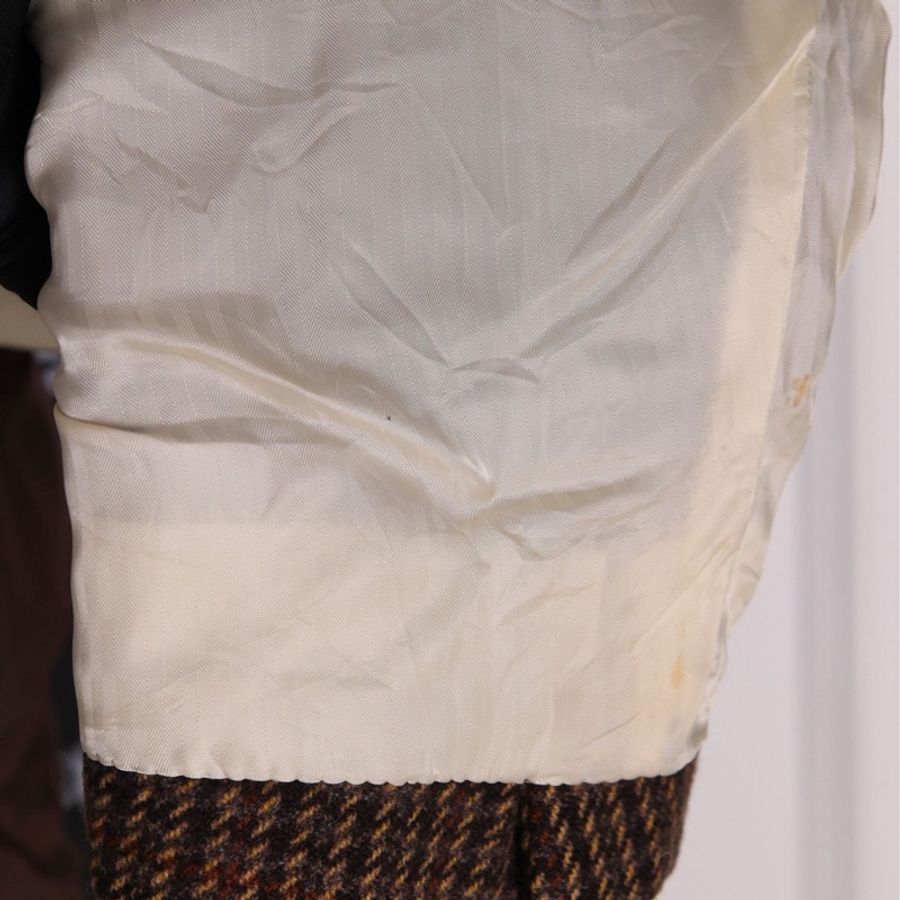 Burberry 棕色格纹羊毛两口袋上衣外套-27