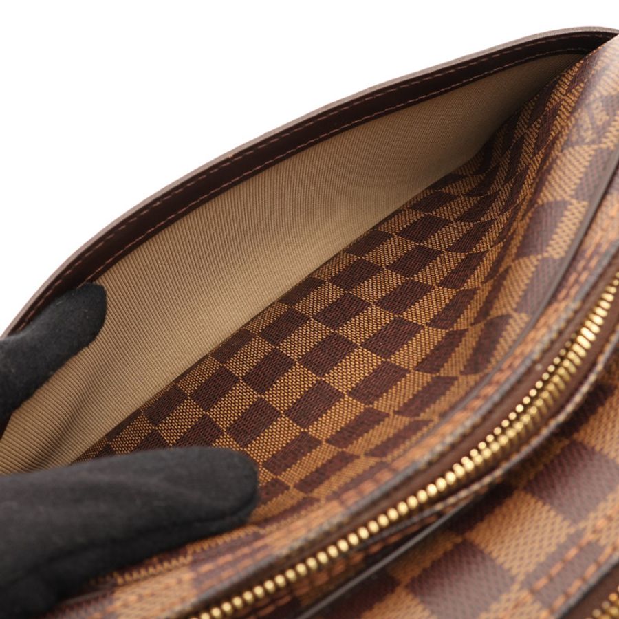 棕色 棋盤格帆布 Reporter PM 肩背包【LOUIS VUITTON LV 路易威登】 N45253-2